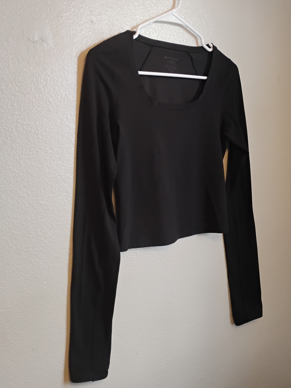 Athleta Transcend Black Crop Top XS